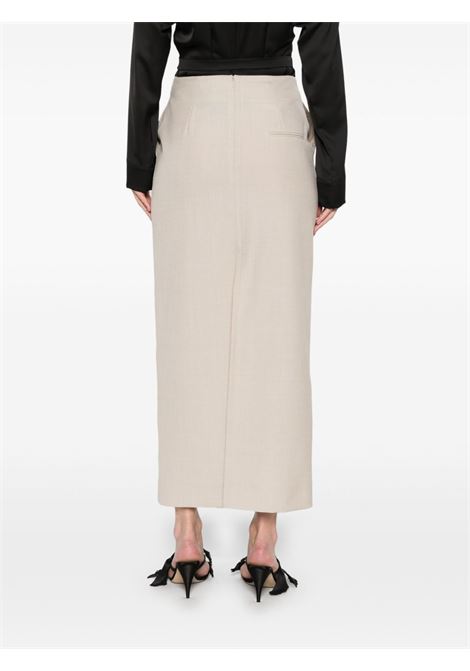 Light beige mélange-effect maxi skirt Philosophy di Lorenzo Serafini - women PHILOSOPHY DI LORENZO SERAFINI | 011507270045